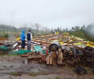 Aviário destruido