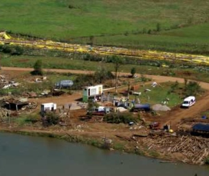 Propriedade rural destruida