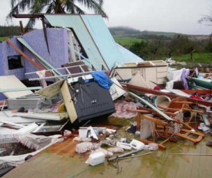 Casa destruida pelo tornado